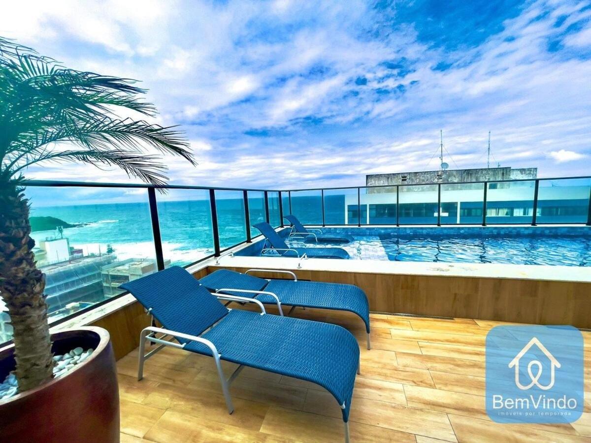 Apartamento Com Linda Vista Mar No Smart Barra 2 Salvador Bagian luar foto